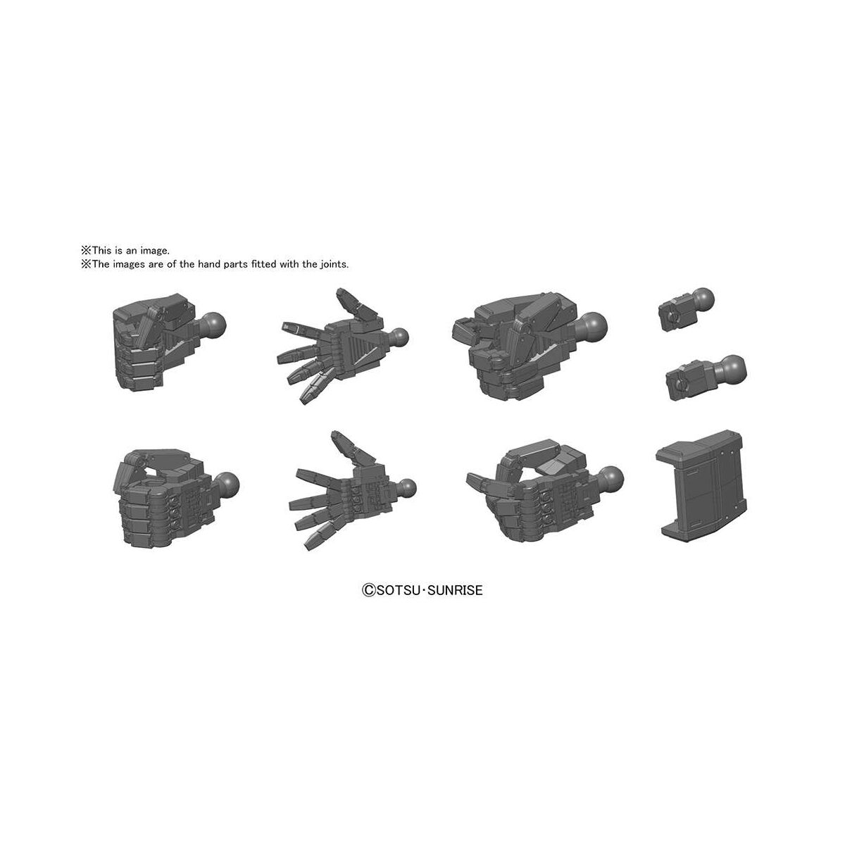 Bandai: Builders Parts HD MS Hand 01 – Zubehör für Gundam Modellbausätze (1/144)