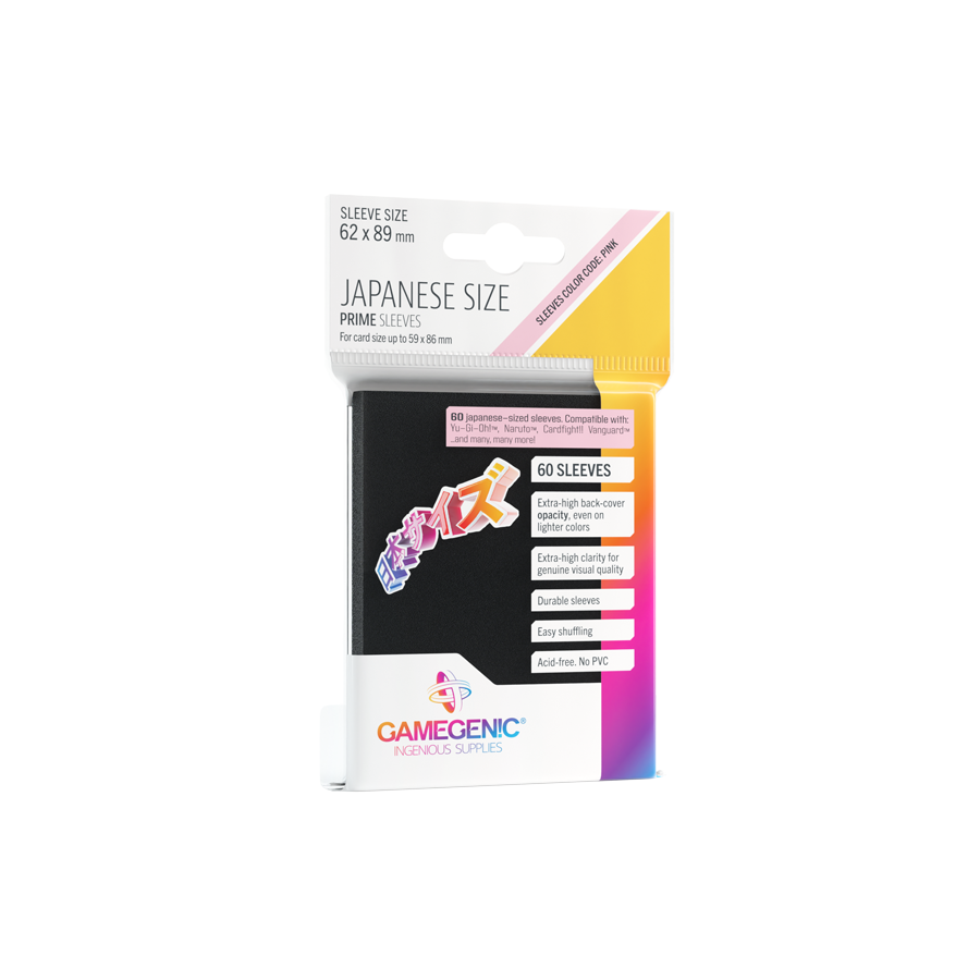 Gamegenic - Japanese Sized Sleeves - Schwarz (60 Stück)