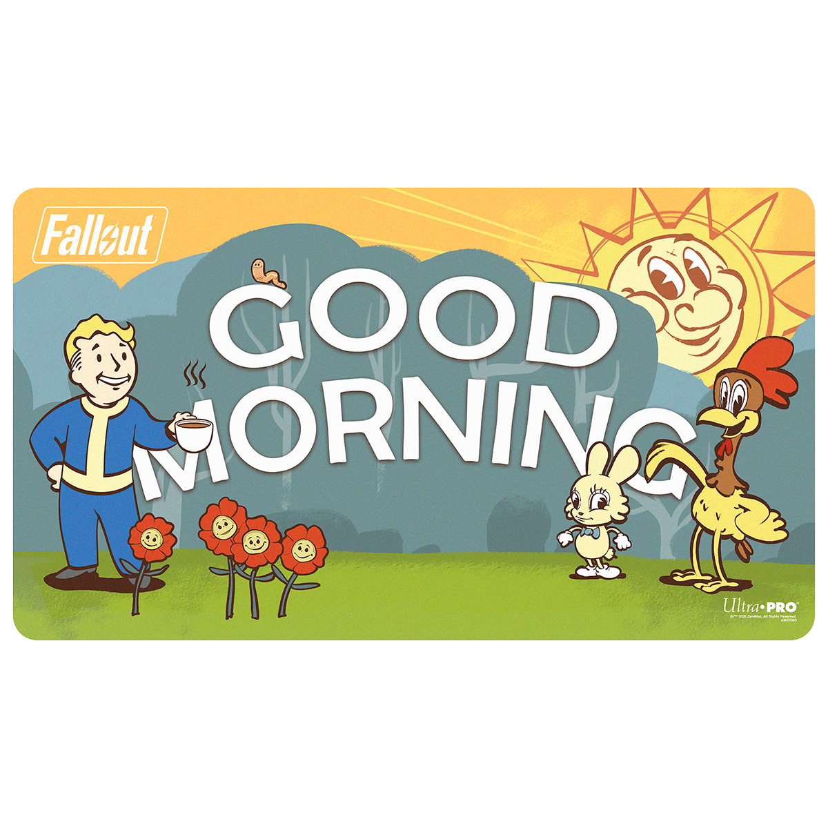 Ultra Pro | Fallout |  Vault Boy - Good Morning/Good Evening Double-Sided Playmat