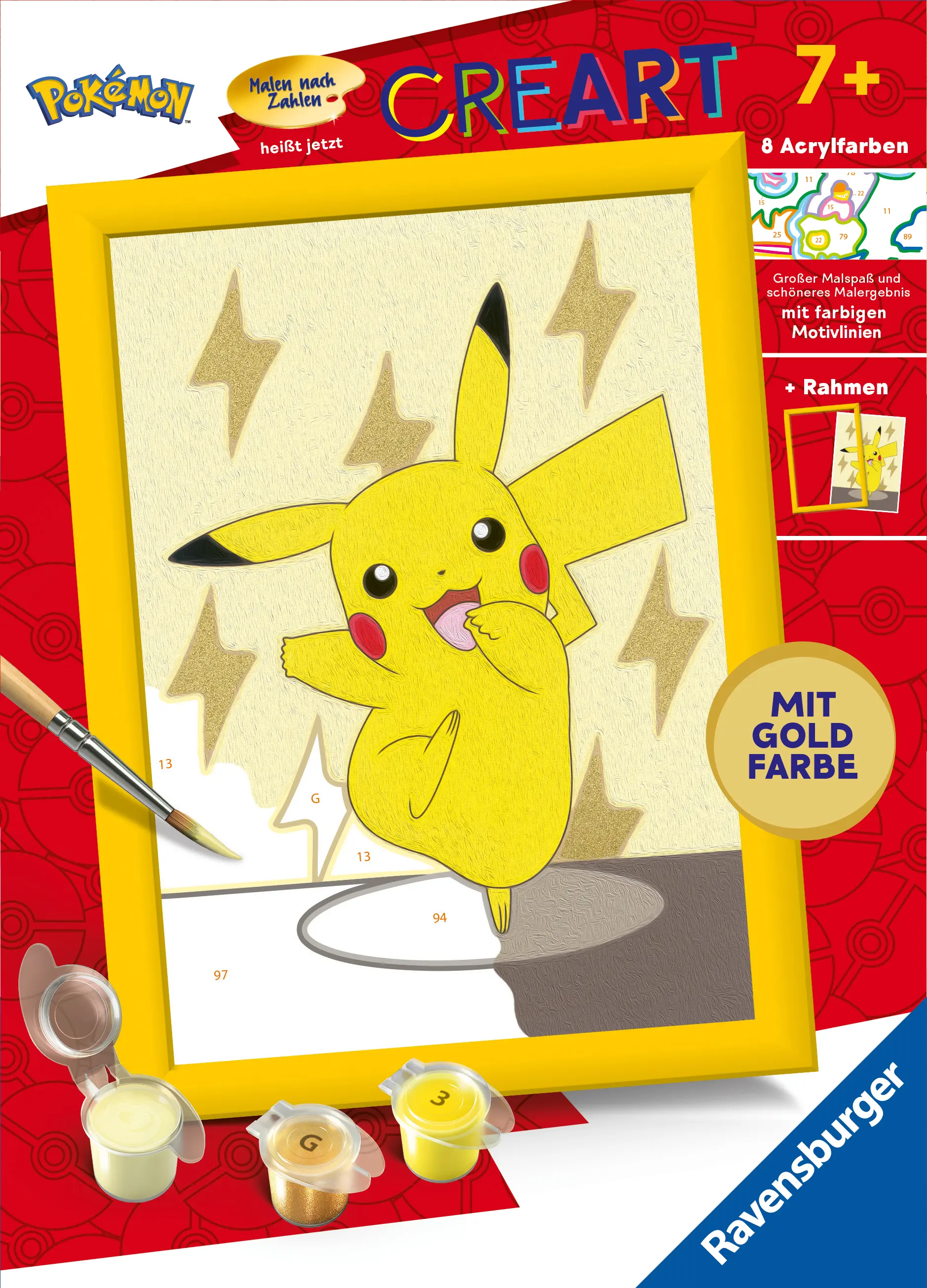 Ravensburger | Pokémon Pikachu Pose | Cre Art Malen nach Zahlen