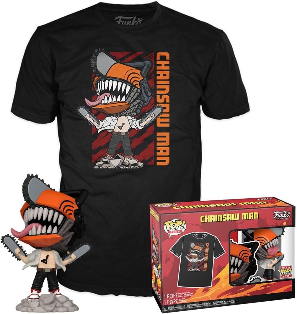 POP! Tee: Chainsaw Man Leaping - XL