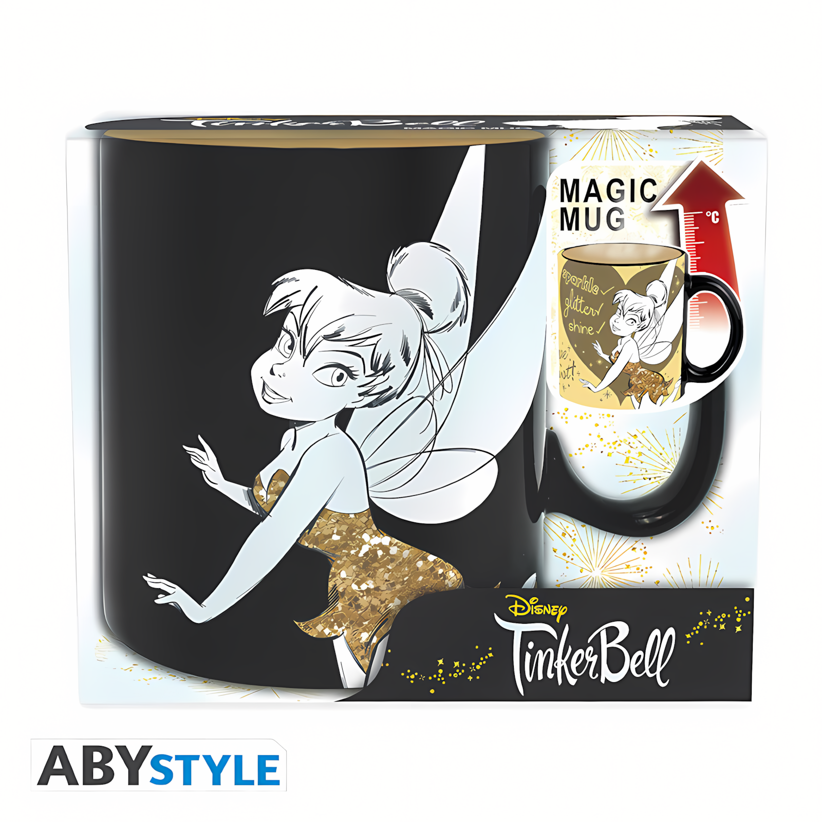 Abysse | Mug Heat Change (460 ml) Tinkerbell Sparkle | Disney Peter Pan