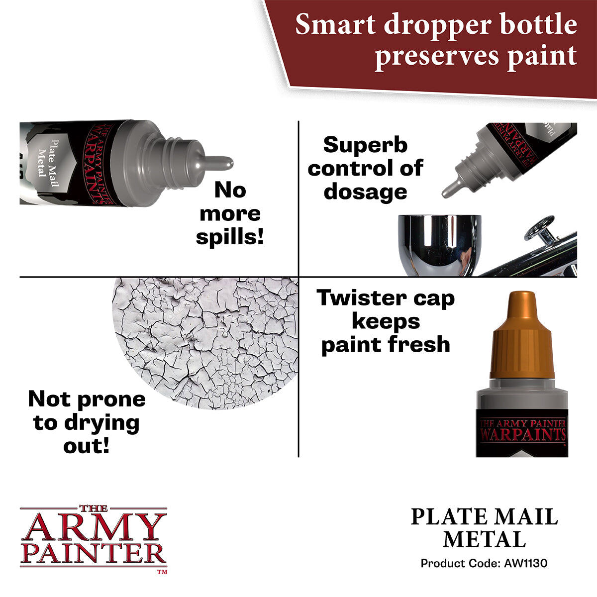 The Army Painter - Plate Mail Metal - Warpaints Air Metallics