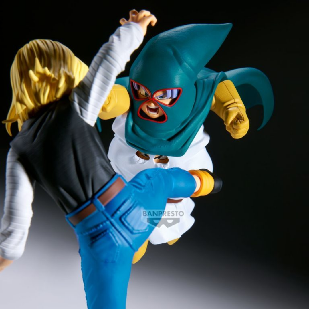 Banpresto | Android 18 vs. Mr. Satan (vs. Mighty Mask) Match Makers (2 Figuren Set) (11cm) | Dragon Ball Z