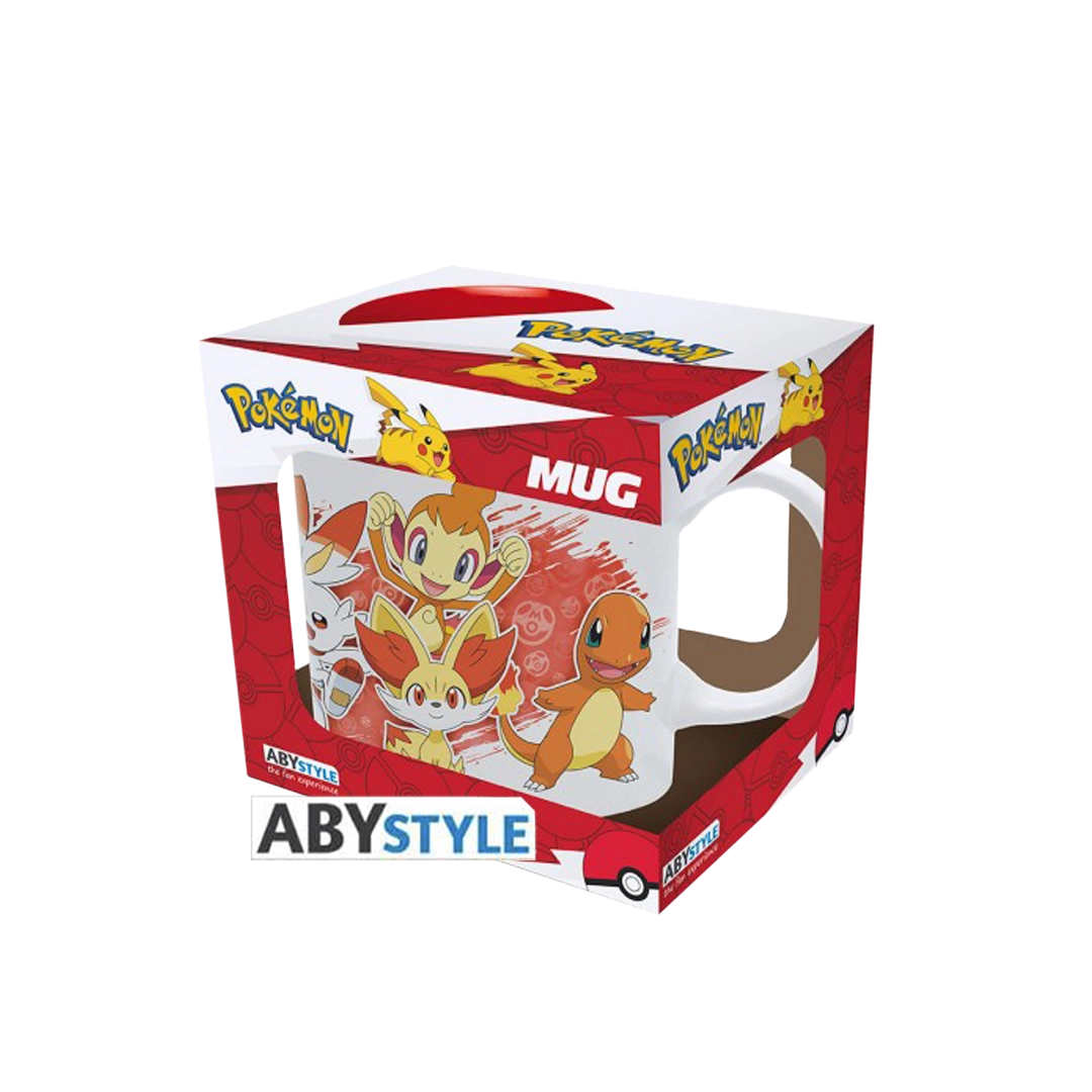 Abysse | Pokémon Mug (320ml) Stil: Fire Starters White