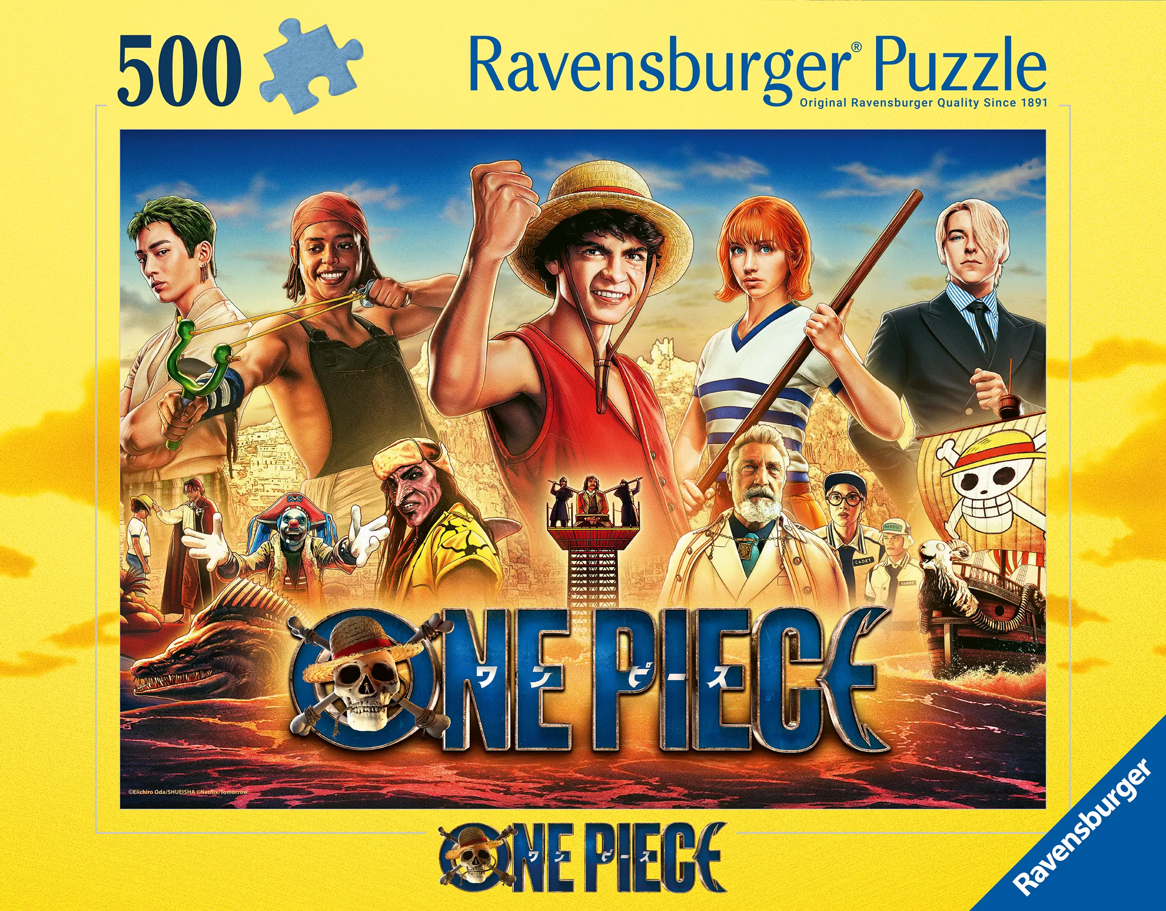 Ravensburger | One Piece Die Abenteuer der Strohhutpiraten | 500 Teile Puzzle