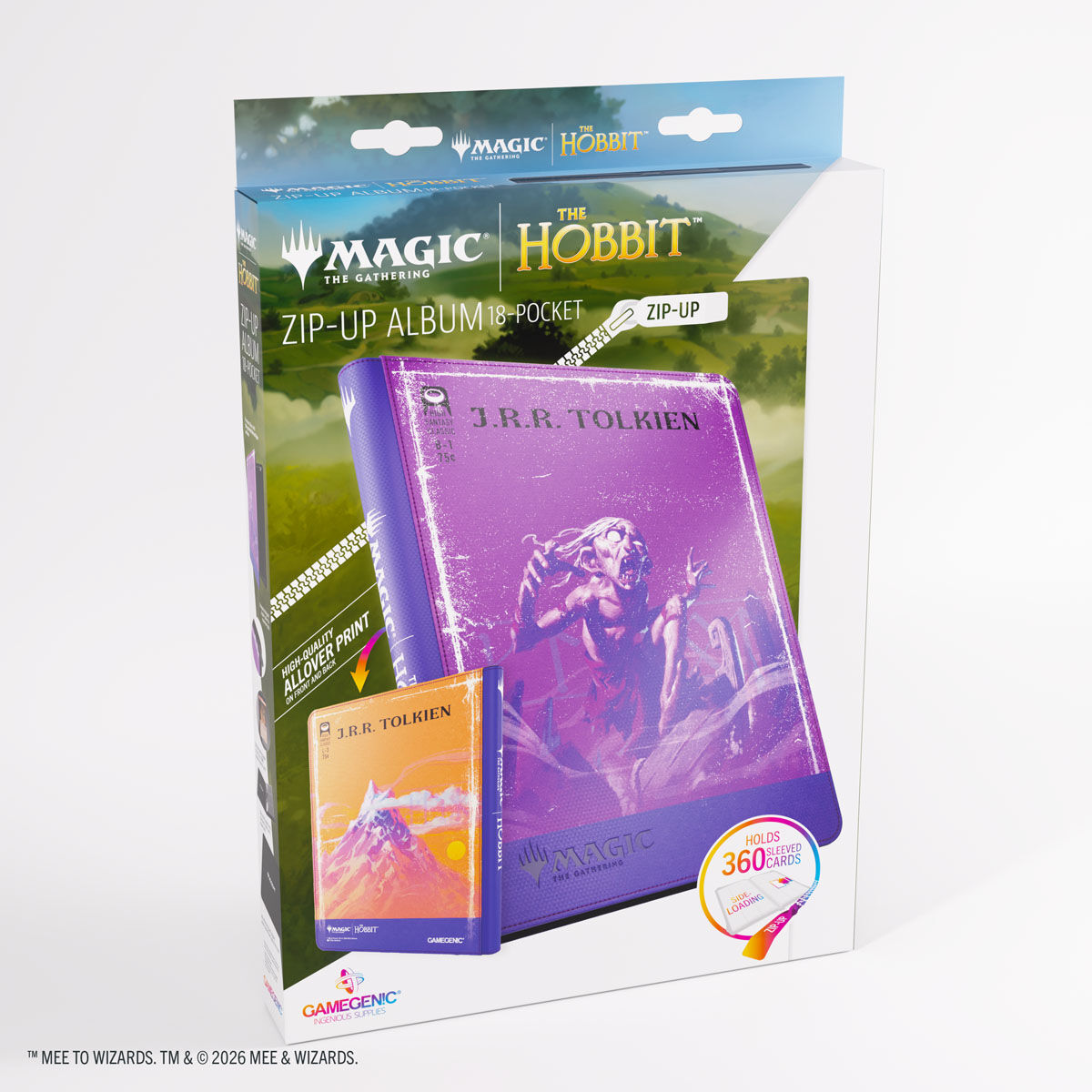 Gamegenic | MTG: The Hobbit - Gollum, Riddle Master / The Lonely Mountain | Zip-Up Album 18-Pocket