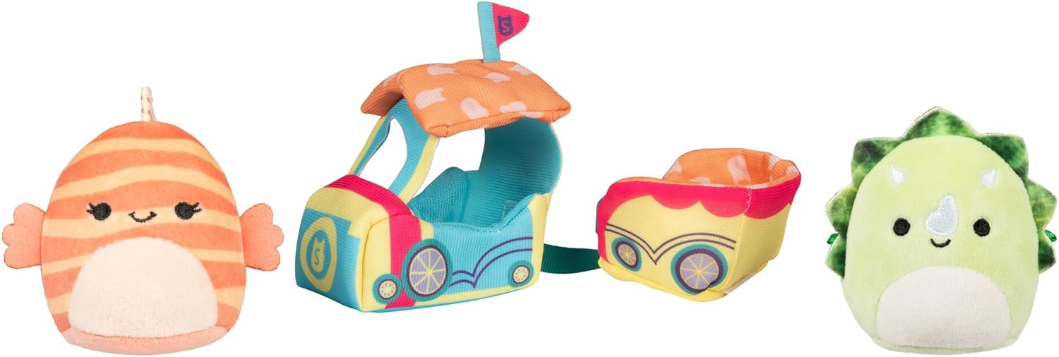 Squishmallows | Micromallows  Plush | Tristan & Lucienne Ticket to Ride Accessory Set