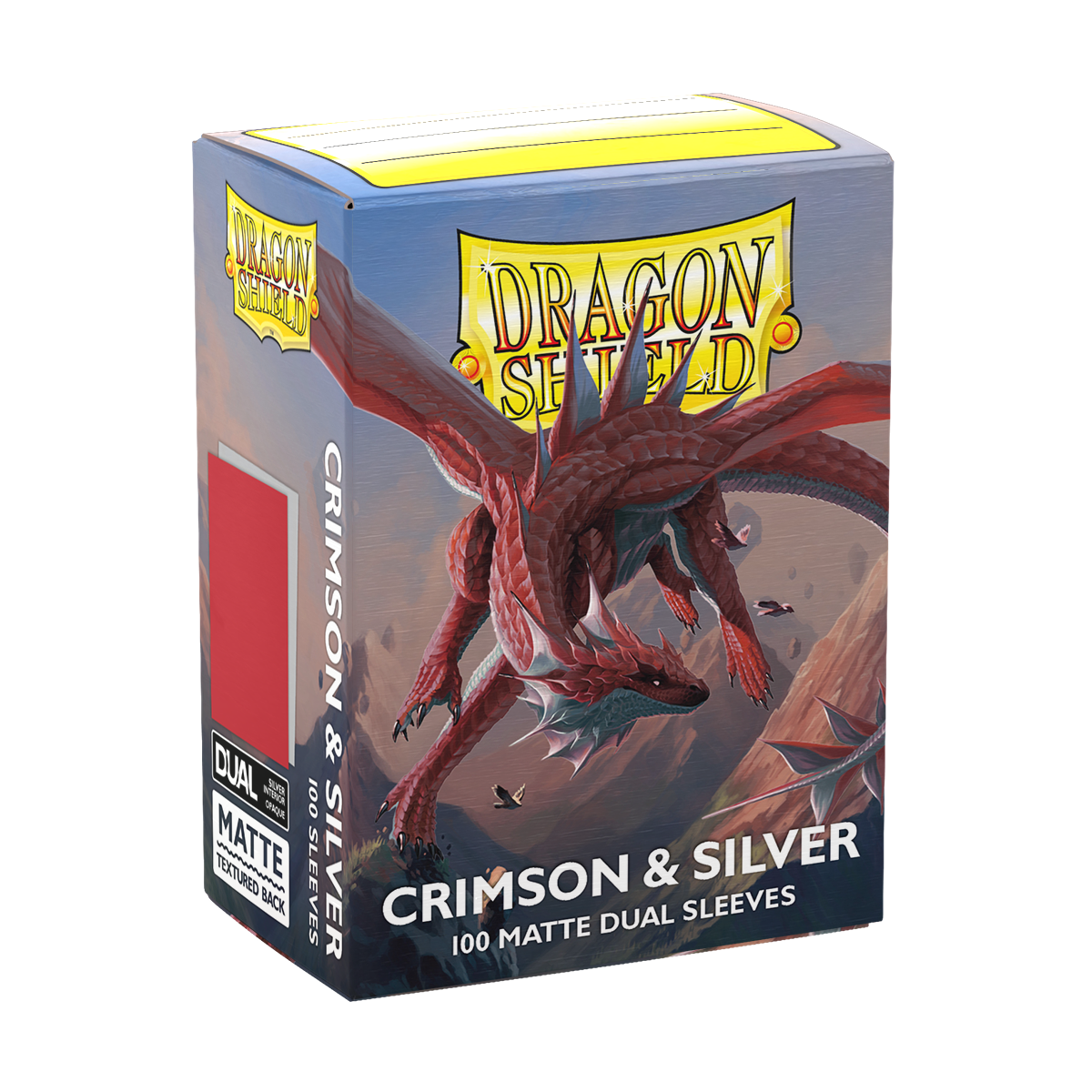 Dragon Shield: Crimson & Silver - Matte Dual Sleeves Standard Size