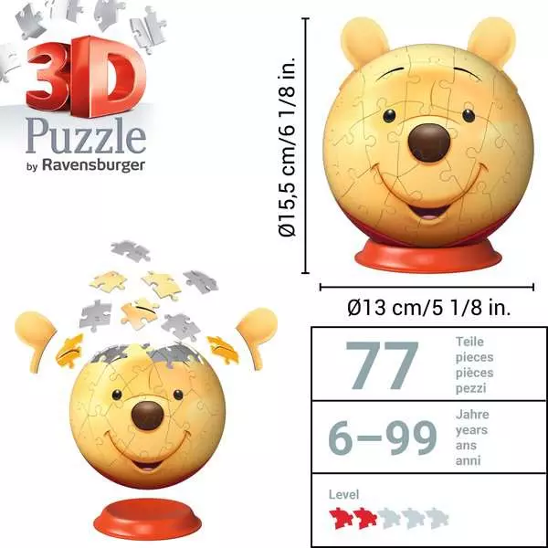Ravensburger | Winnie Puuh mit Ohren | 3D Puzzle-Ball