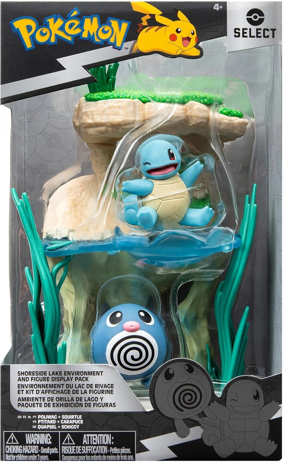Pokémon | Shoreside Lake mit Quapsel & Schiggy | Select 6" Environment Figure Pack