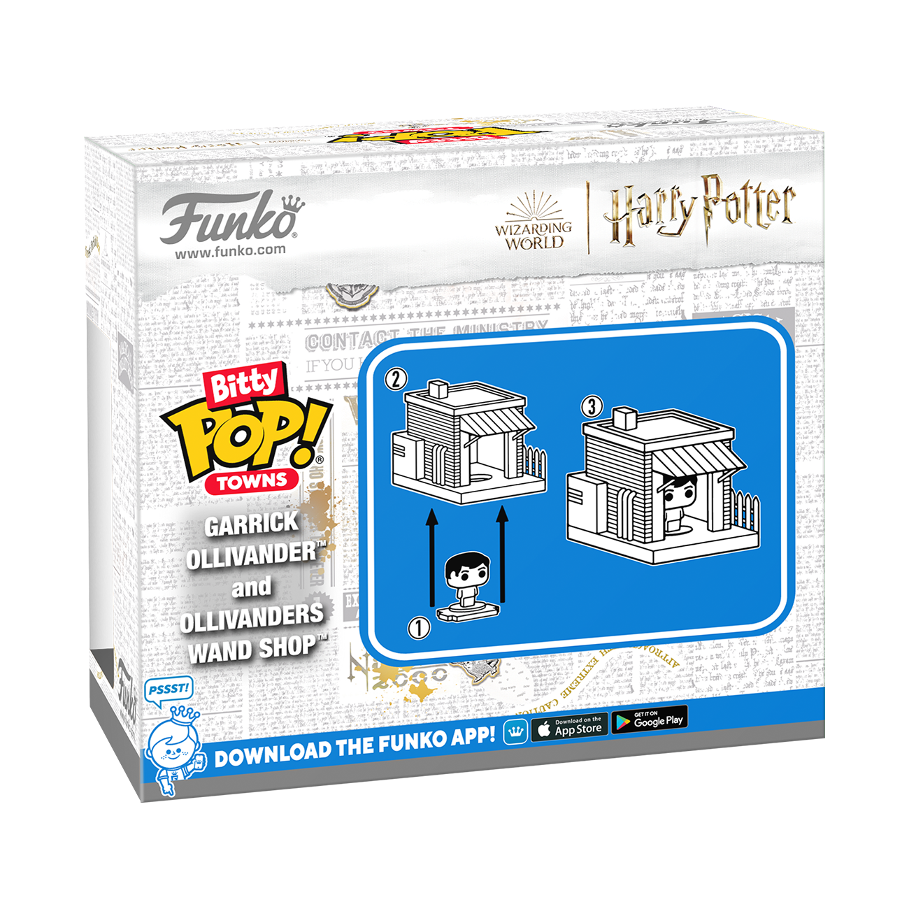 Bitty POP! Town: Garrick Ollivander and Ollivander Wand Shop - Harry Potter