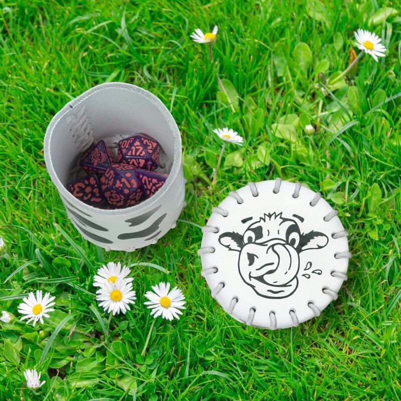 Q Workshop | Cow | Leather Dice Cup
