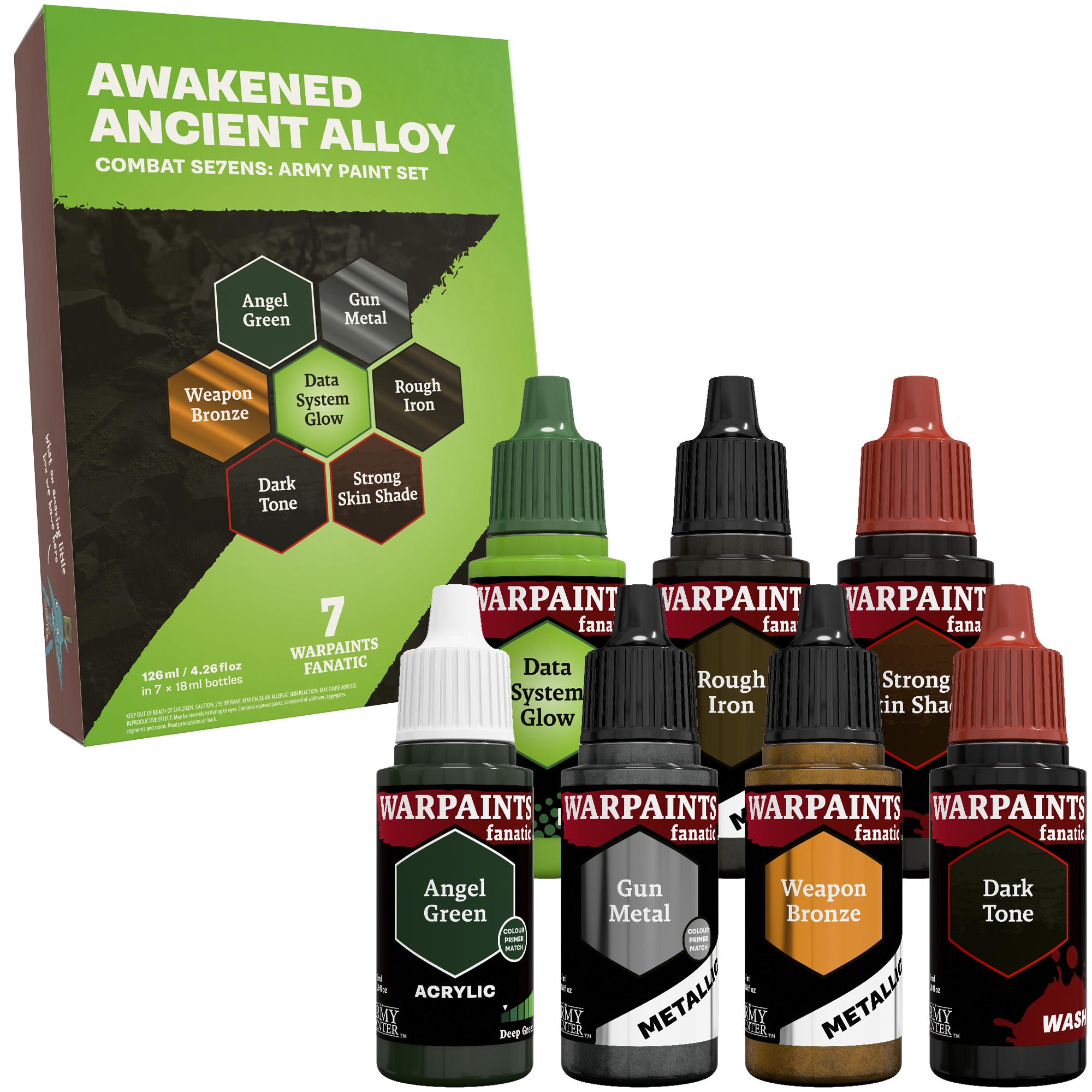 The Army Painter | Awakened Ancient Alloy | Combat Se7ens: Army Paint Set