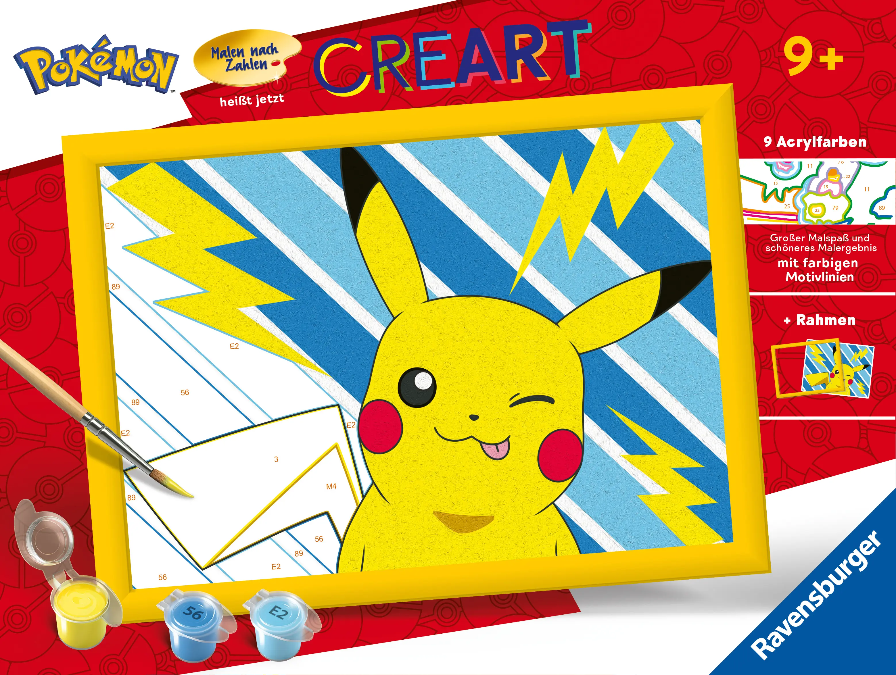 Ravensburger | Pokémon Freches Pikachu | Cre Art Malen nach Zahlen
