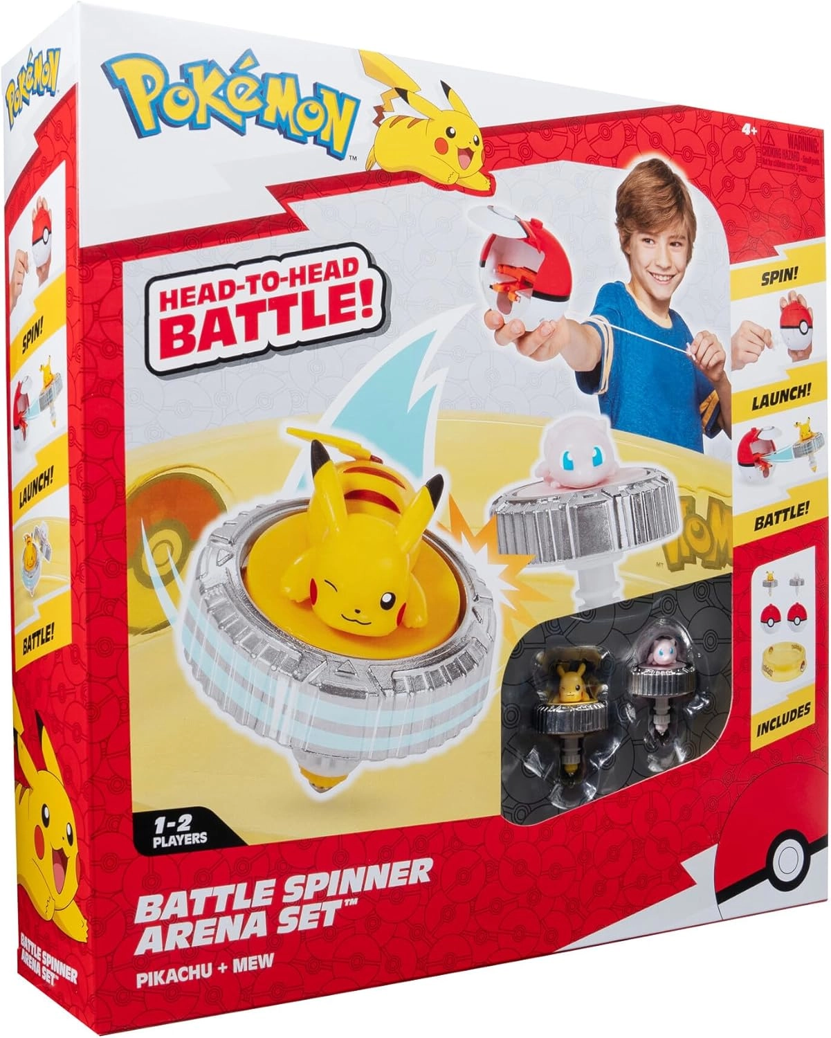 Pokémon | Pikachu, Mew & Pokéball | Battle Spinner Arena Set