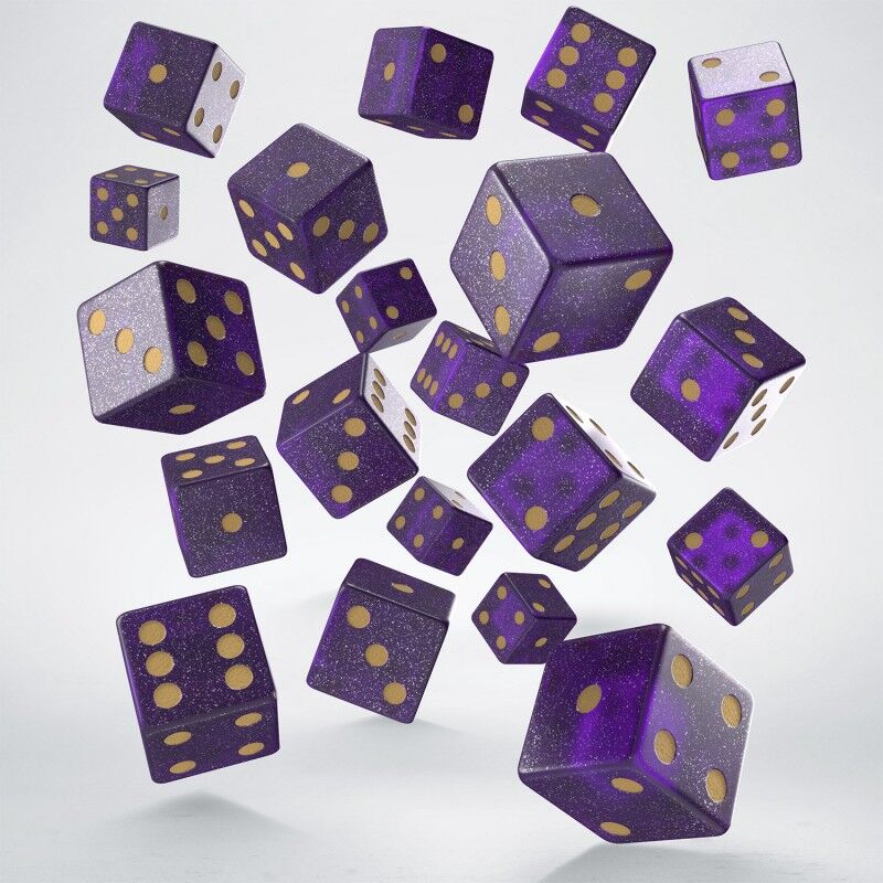 Q Workshop | Shimmering Purple & Gold | Full Pack Of D6s