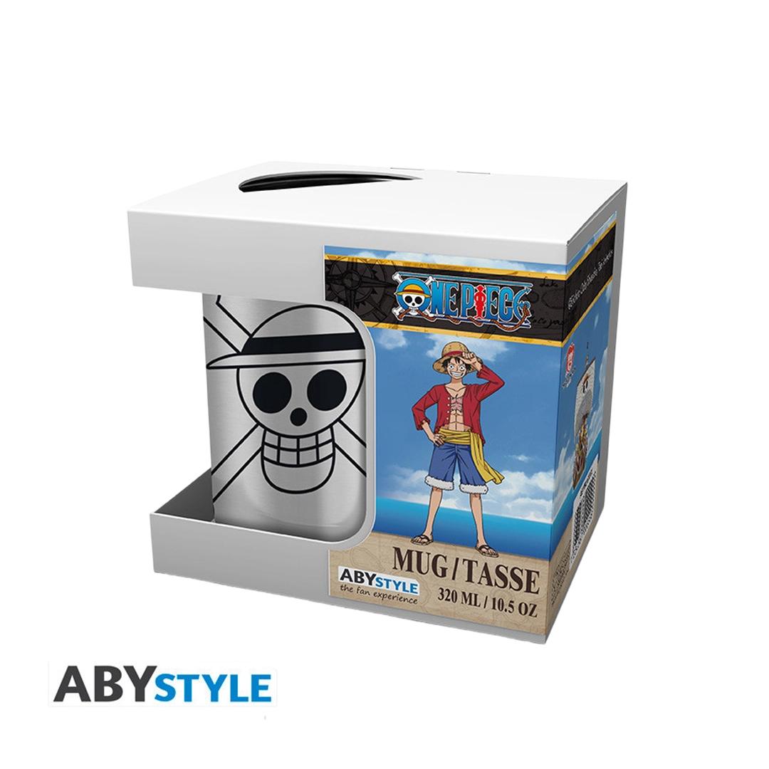 Abysse: One Piece Edelstahl Karabiner Tasse – Luffy & Totenkopf 235ml