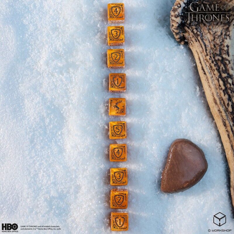 Q Workshop | Baratheon | Game Of Thrones 10xD6 Dice Set
