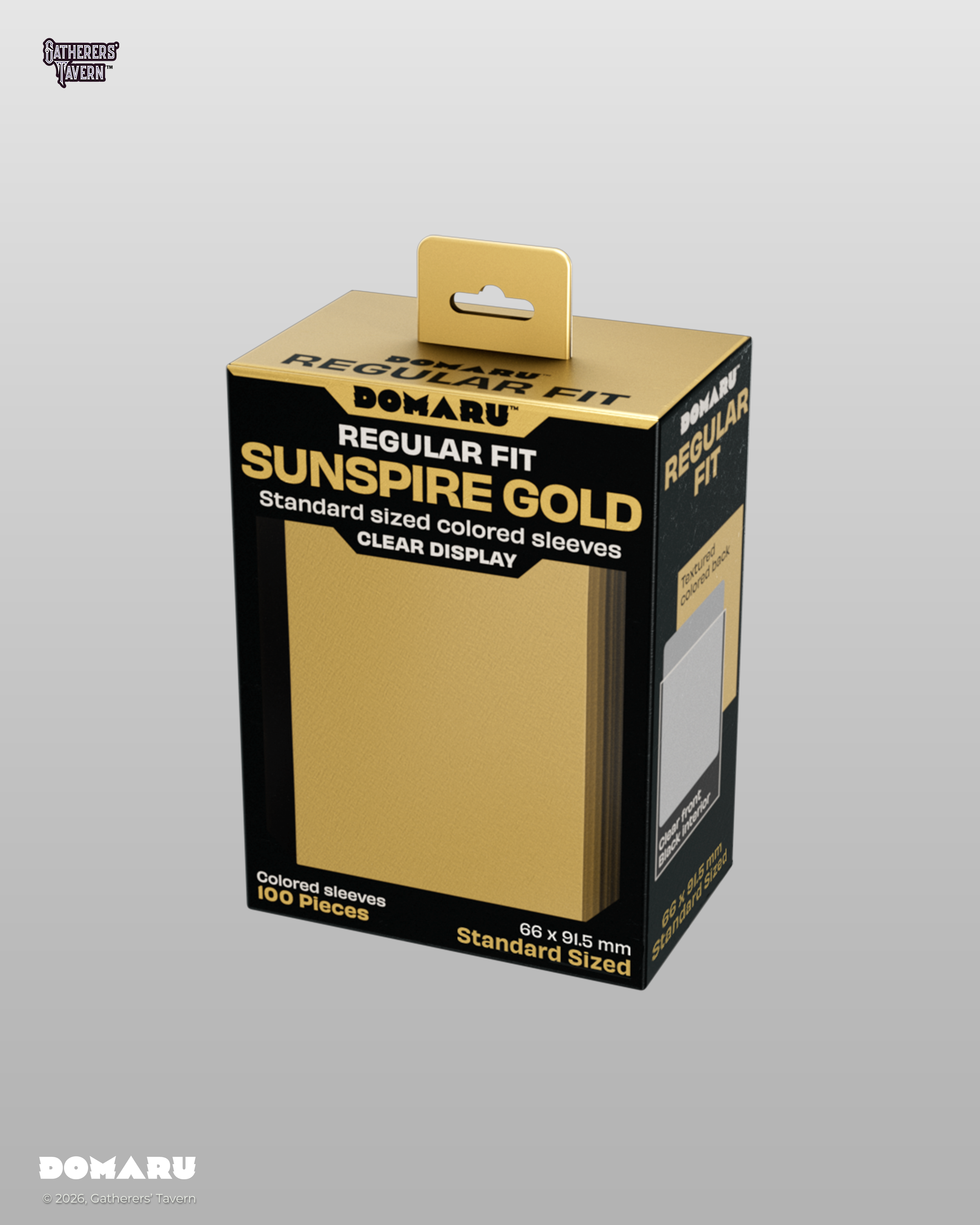 Gatherers' Tavern | Regular Fit Standard Sleeves Sunspire Gold | Domaru (100 Sleeves)