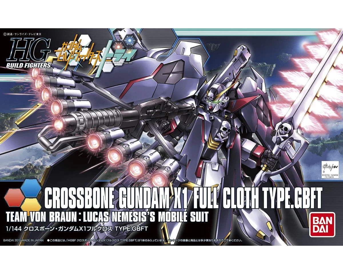 Bandai: HGBF Gundam Crossbone X1 Fullcloth – Gundam Build Fighters (1/144)