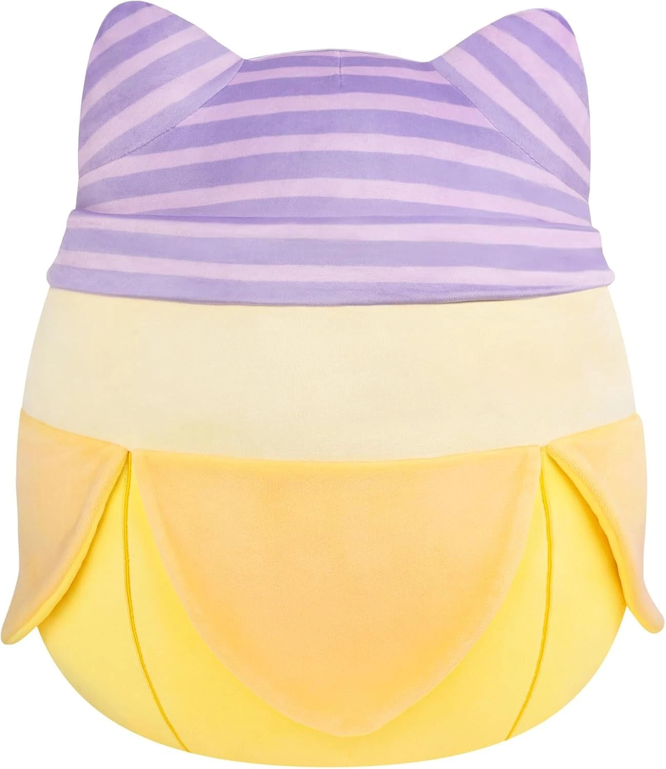Jazwares | Squishmallows Junie Yellow Banana with Purple Striped Cat Beanie | 40cm Large Plush