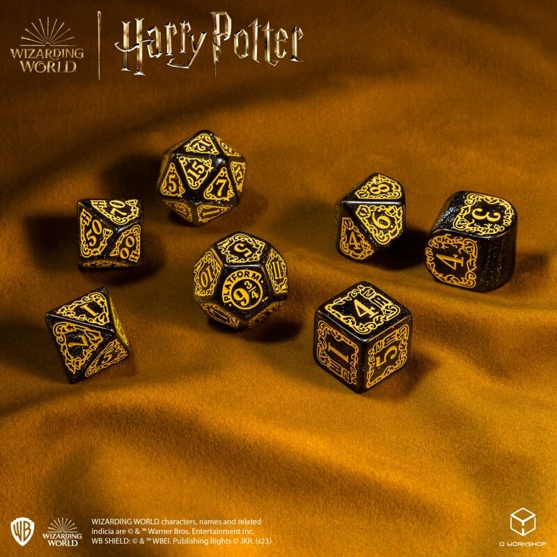 Q Workshop | Hufflepuff | Harry Potter Modern Dice Set