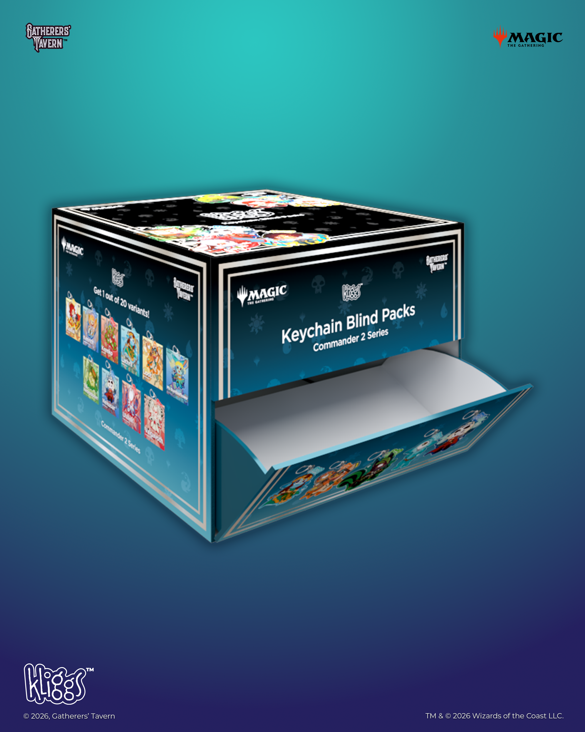 Gatherers' Tavern | Kliggs Keychain Blind Packs Box Commander Series 2 (20 Stück) | Magic: The Gathering