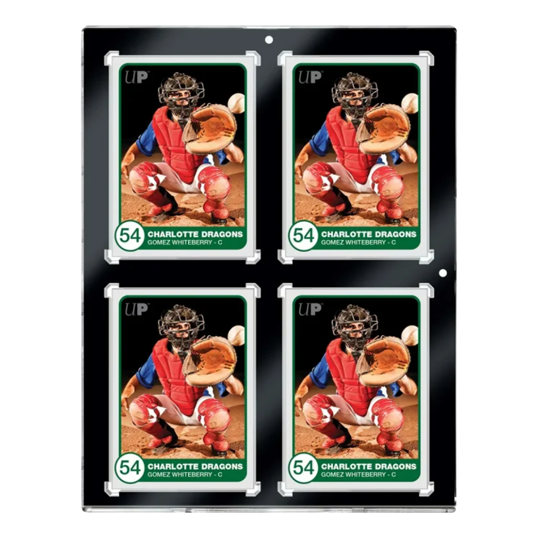 Ultra Pro | 4-Card Black Border UV One-Touch (130pt) | Magnetic Holder