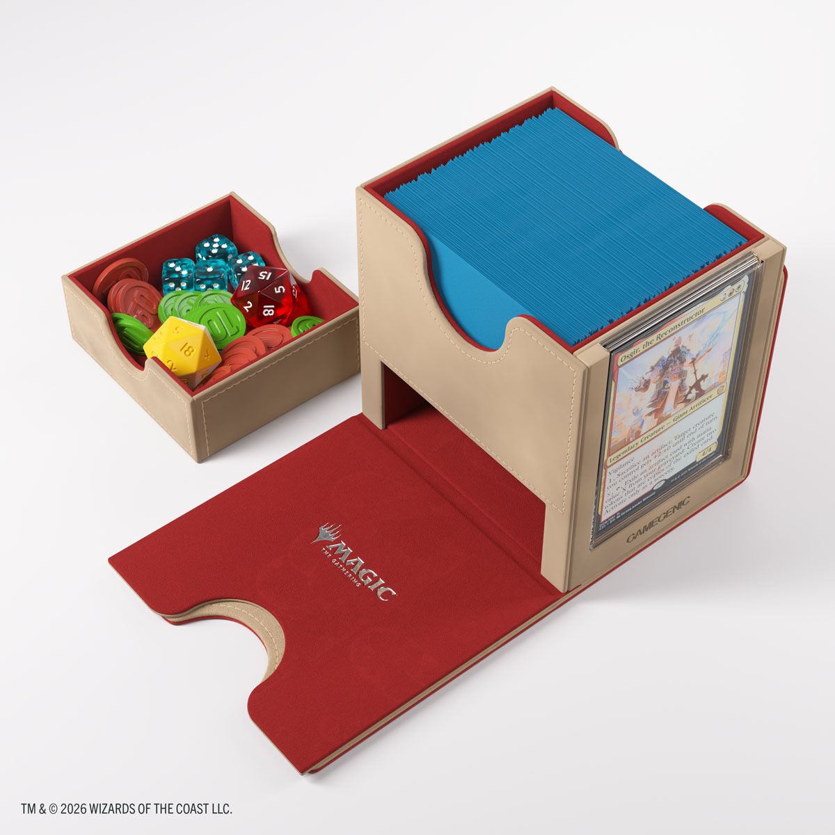 Gamegenic | Secrets of Strixhaven - Lorehold - Beige/Rot | Deckbox Sidekick Pro 100+ XL