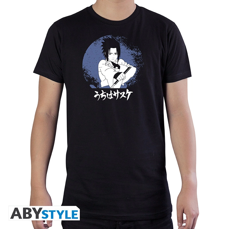 Abysse: Naruto Shippuden - Basic T-Shirt Herren (XXL) -Sasuke