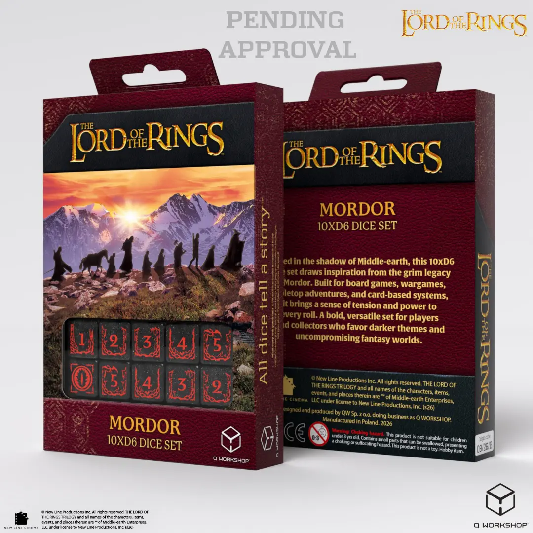 Q Workshop | Mordor | The Lord Of The Rings 10 × D6 Dice Set