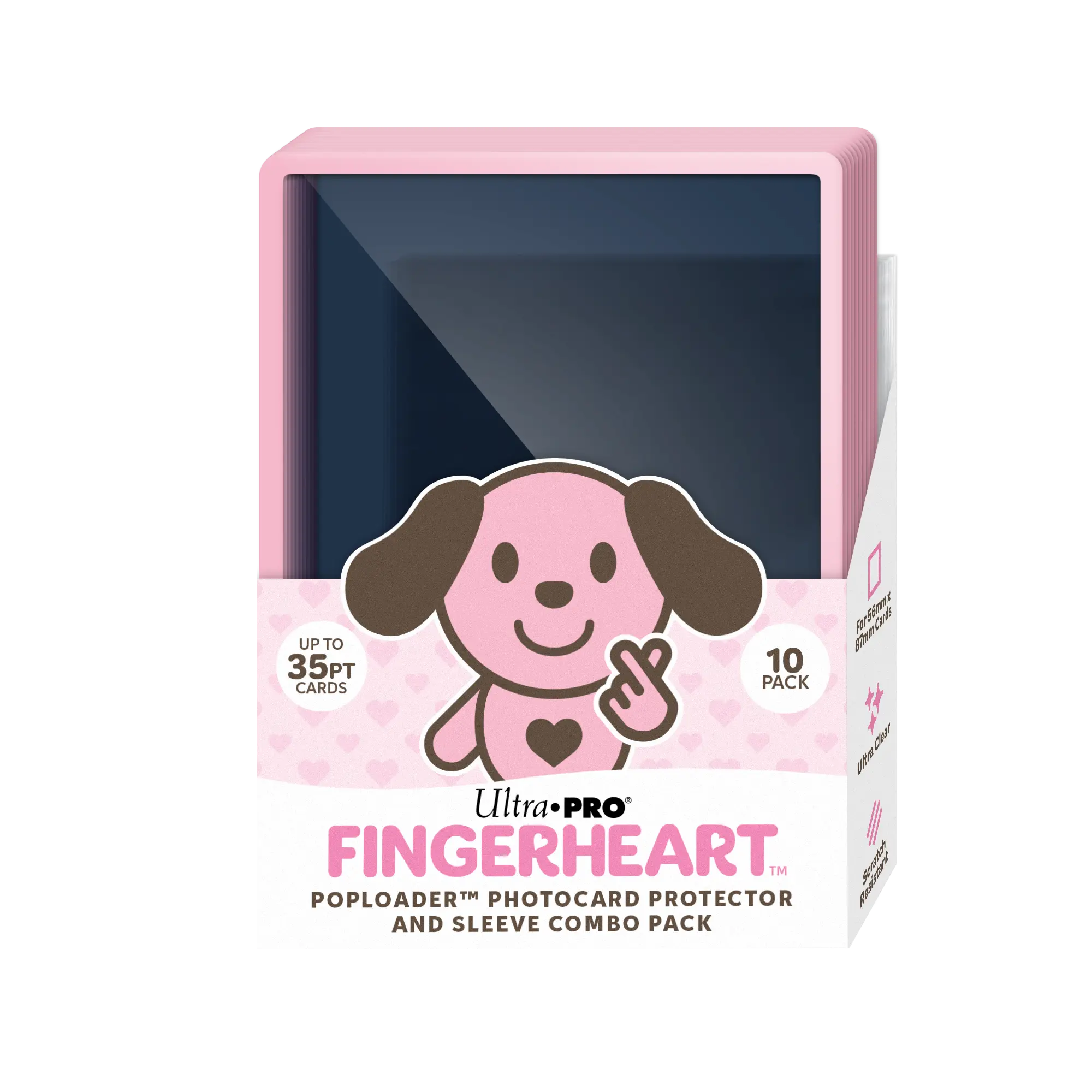 Ultra Pro | Fingerheart Blush POPLOADER | Photocard Protector and Sleeve Combo Pack (10 Pack)