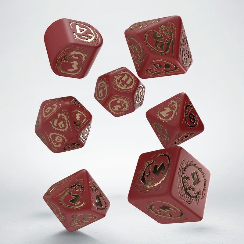 Q Workshop | Ruby | Dragons Modern Dice Set