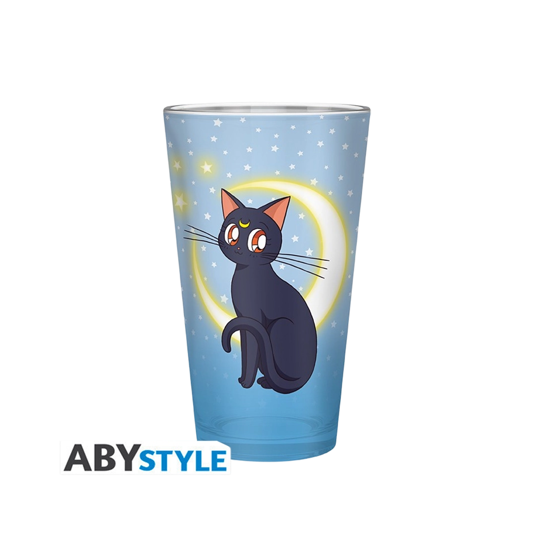 Abysse: SAILOR MOON Large Glass - Luna & Artemis 400ml