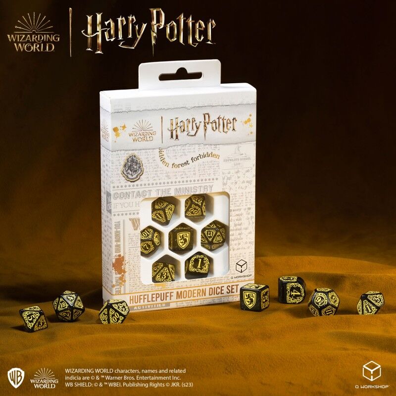 Q Workshop | Hufflepuff | Harry Potter Modern Dice Set