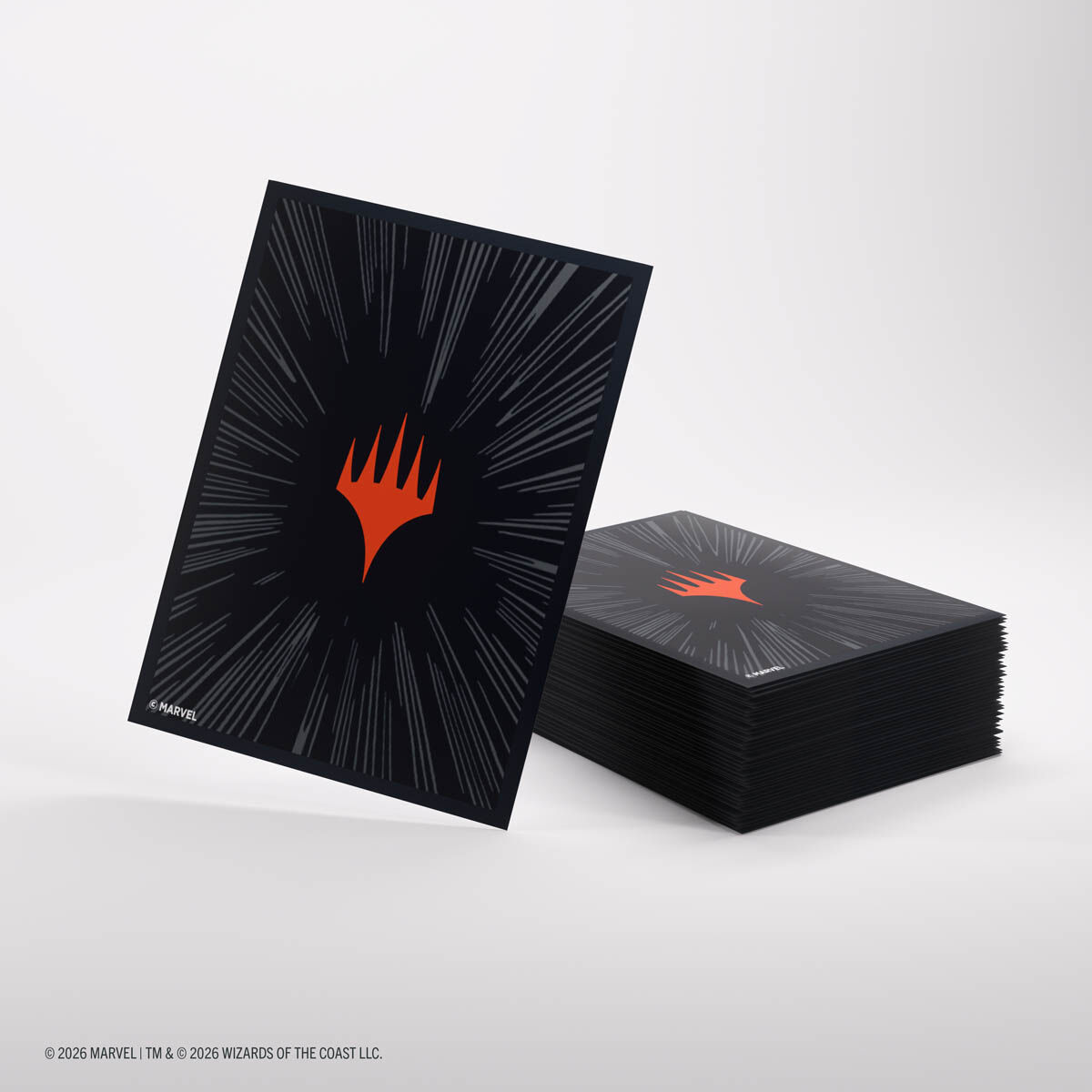 Gamegenic | Marvel Super Heroes - Comic Burst Black | Premium Double Sleeving Pack