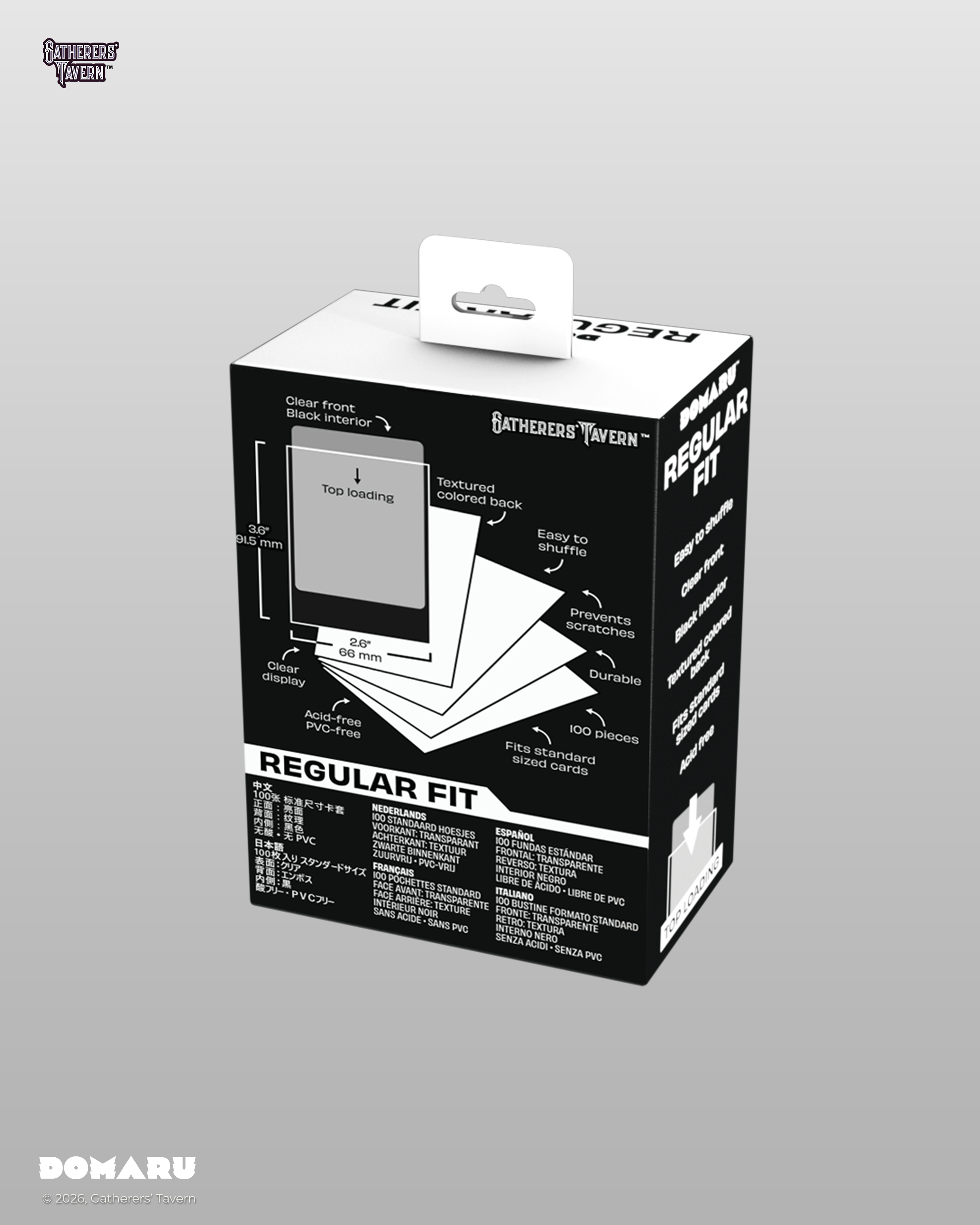 Gatherers' Tavern | Regular Fit Standard Sleeves Sanctum White | Domaru (100 Sleeves)