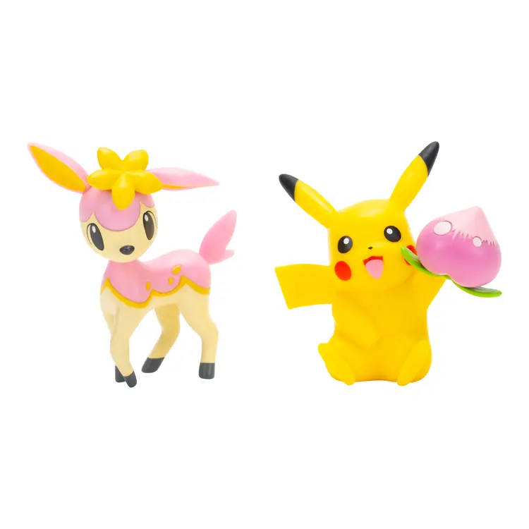 Pokémon | Battle Figure 2 Pack | Spring Pikachu with Pecha Berry & Spring Deerling