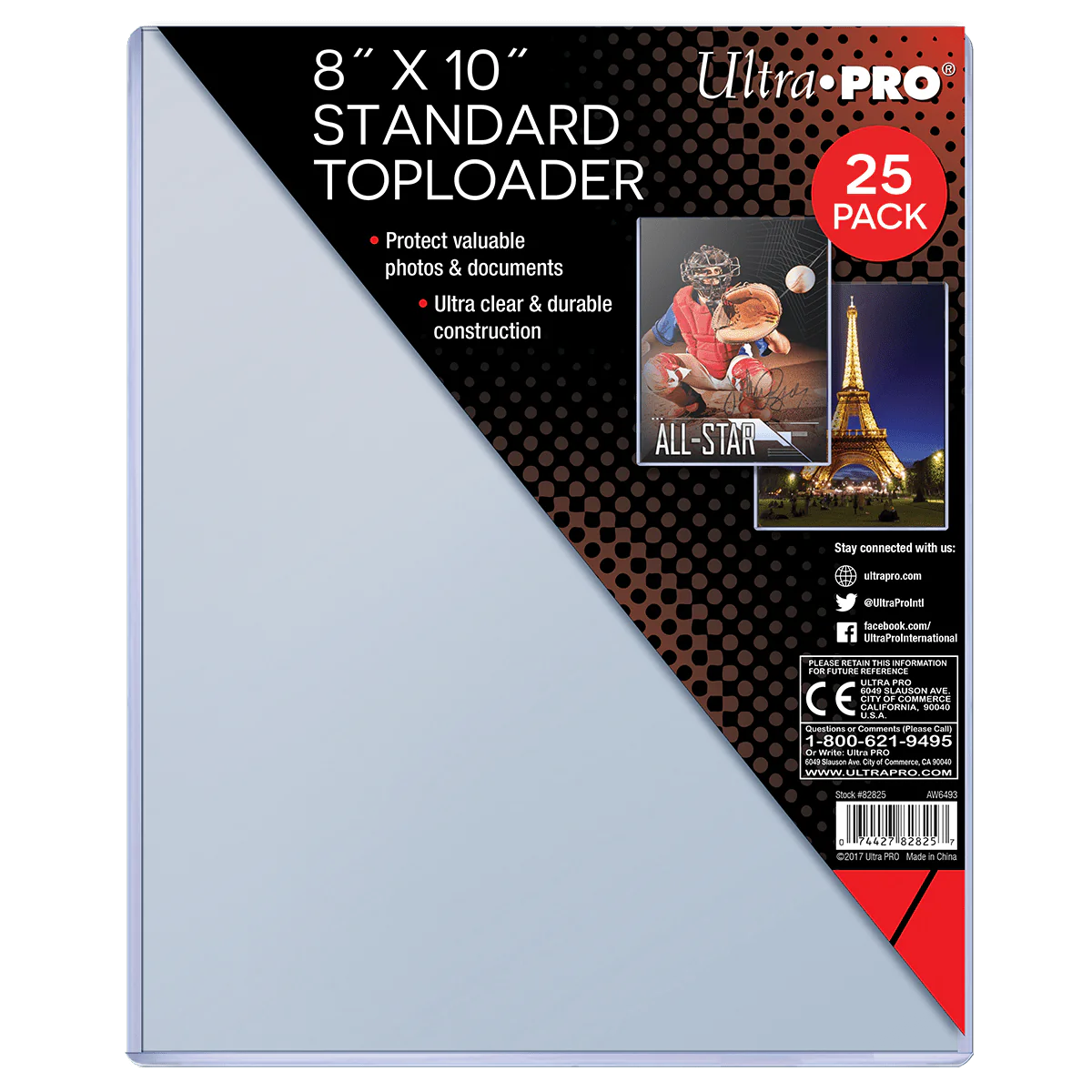 Ultra Pro: 8" x 10" Toploader - 25ct