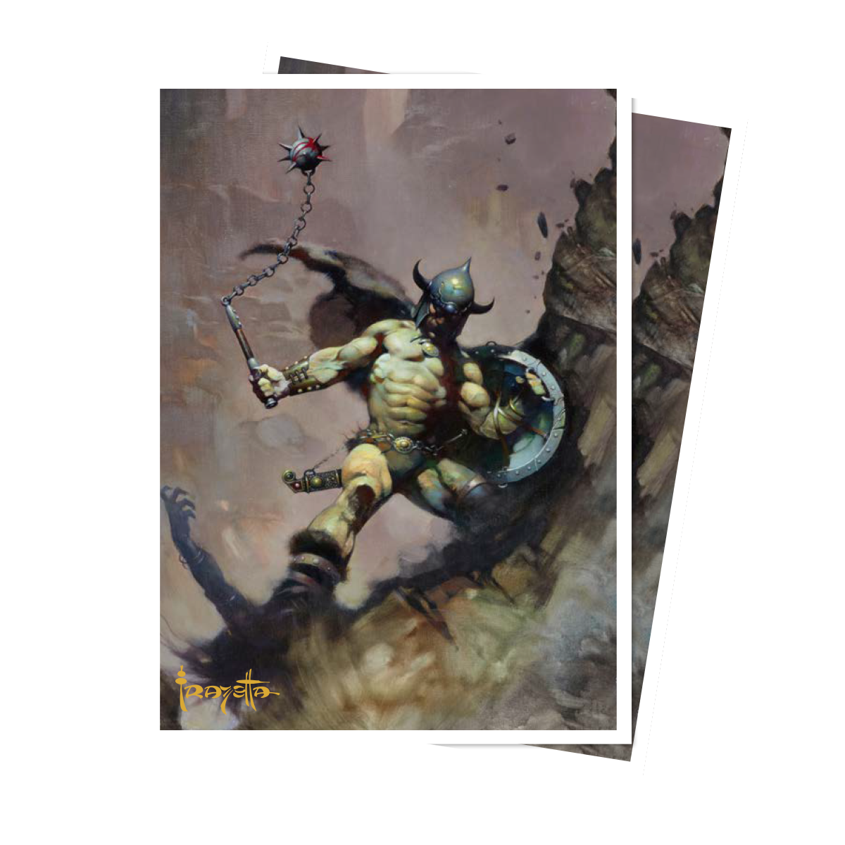 Ultra Pro - "Warrior with Ball and Chain" by Frank Frazetta - APEX DECK PROTECTOR® Sleeves