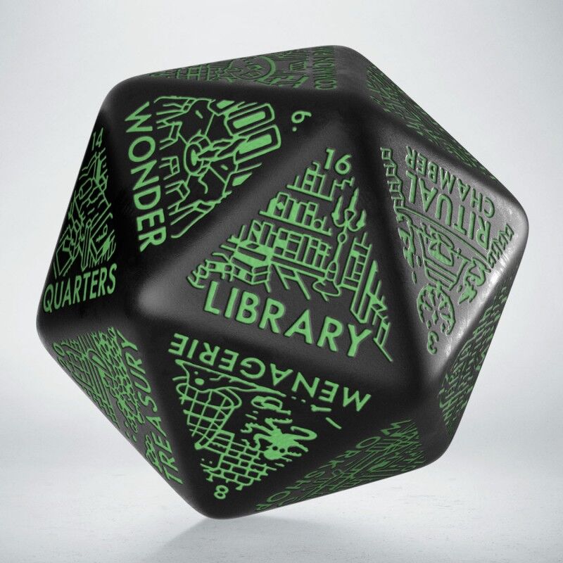 Q Workshop | Black & Green | Dungeon Generator Die