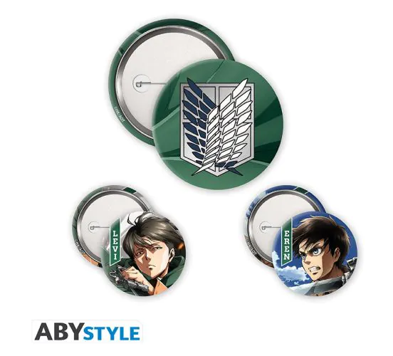 Abysse | Attack On Titan | Eren & Levi Badge Pack