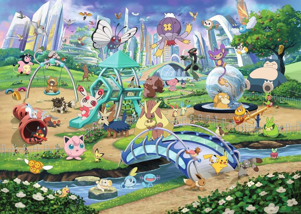 Ravensburger | Pokémon - Evoli im Park | 1000 Teile Puzzle