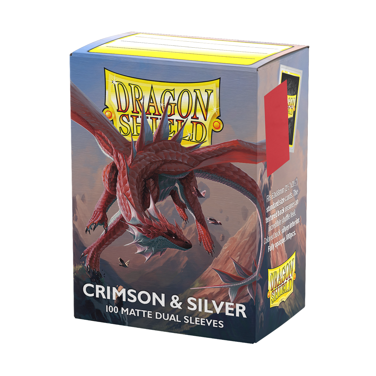 Dragon Shield: Crimson & Silver - Matte Dual Sleeves Standard Size