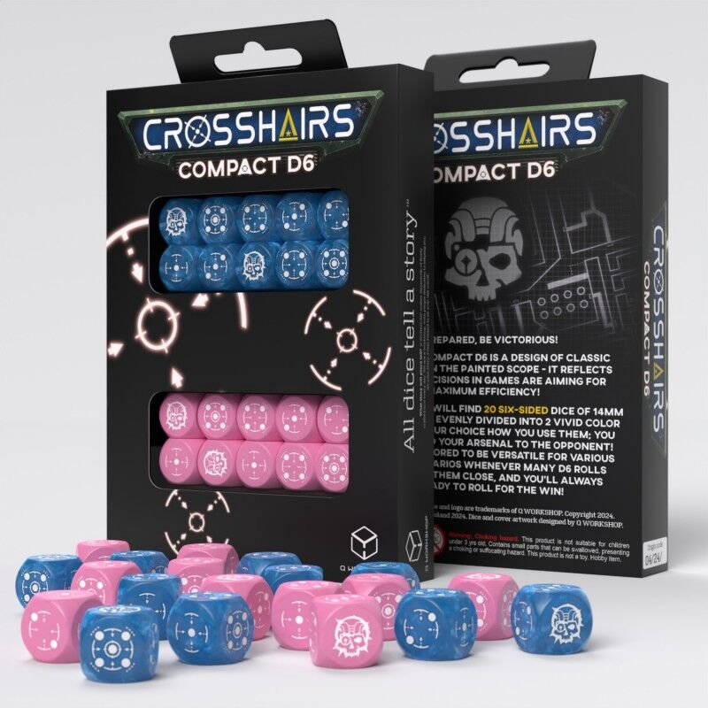 Q Workshop | Blue & Pink | Crosshairs Compact D6