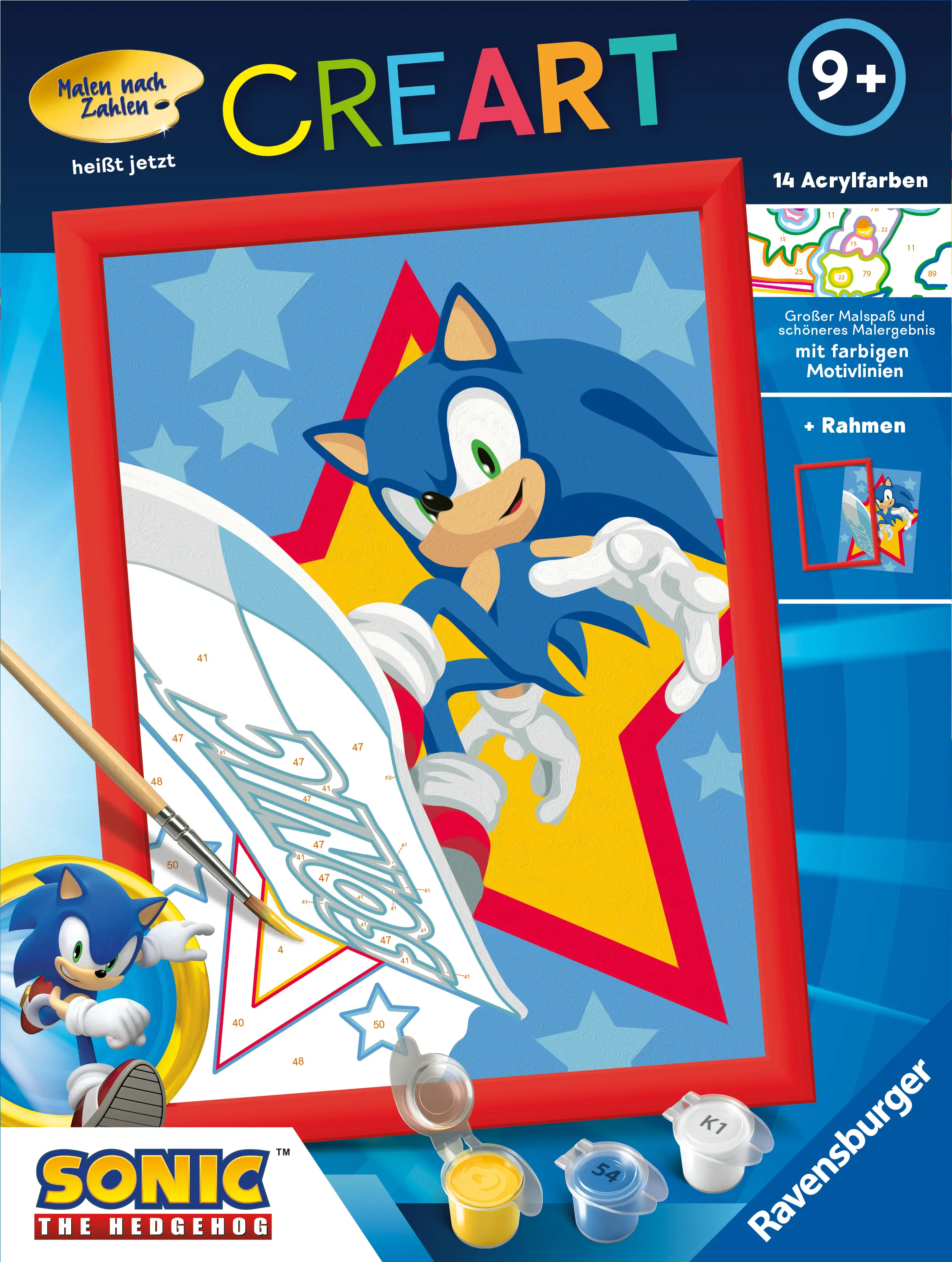 Ravensburger | Rasender Sonic | CreArt Malen nach Zahlen