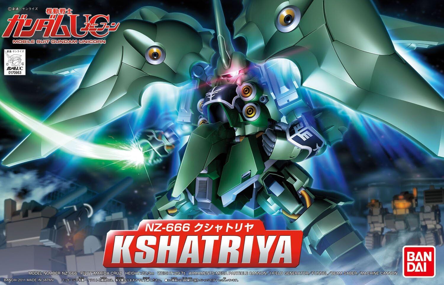 Bandai: SD NZ-666 Kshatriya – Mobile Suit Gundam (7cm)