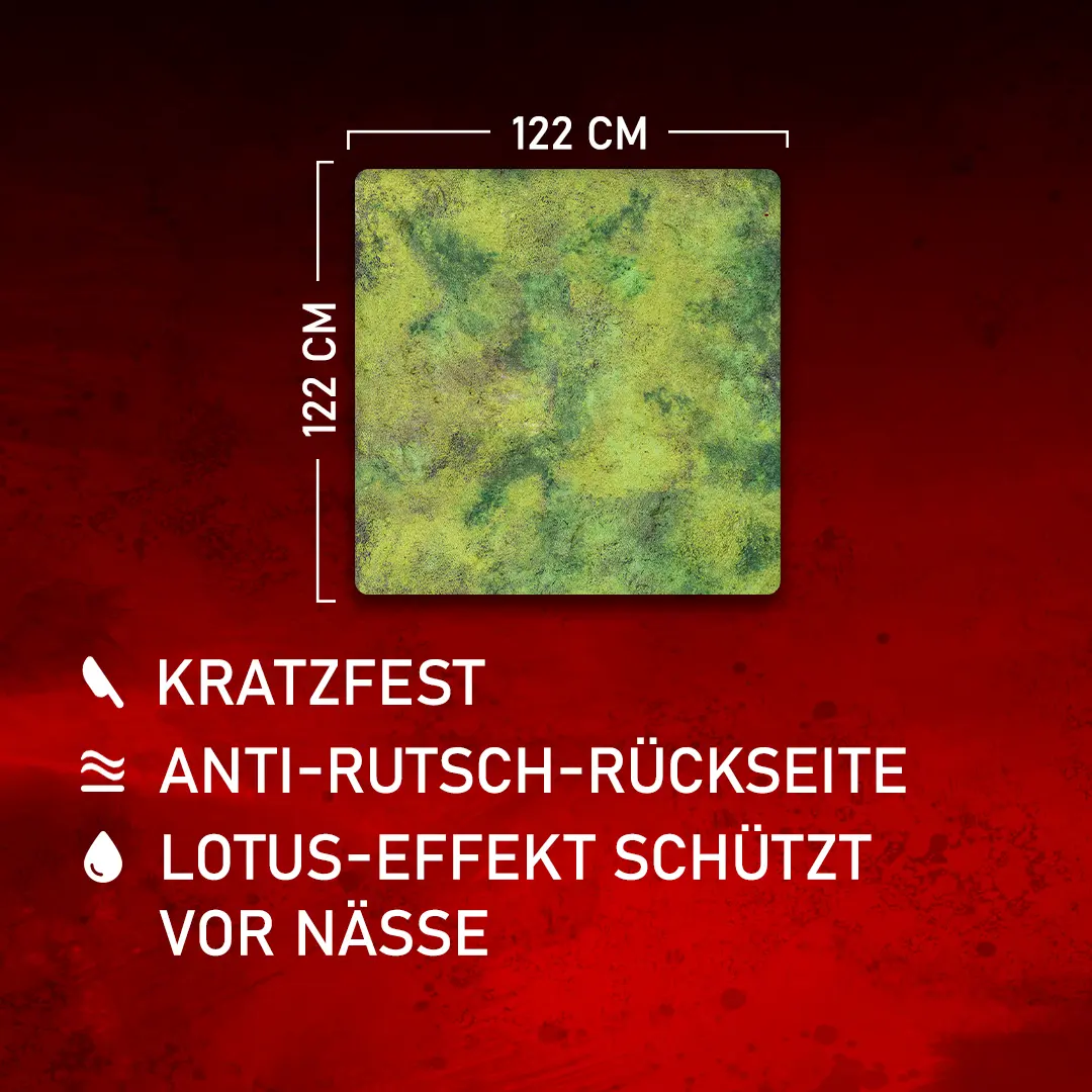 Kraken Wargames | Grass Plain | Tabletop Playmat (121x121cm)