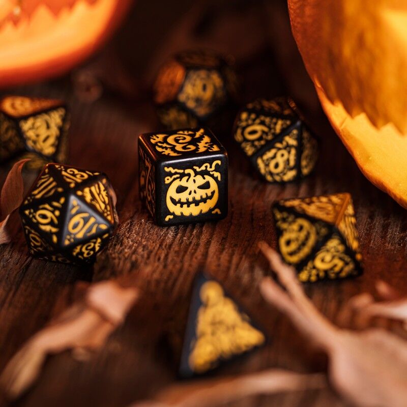 Q Workshop | Jack O’Lantern Dice Set | Halloween Pumpkin